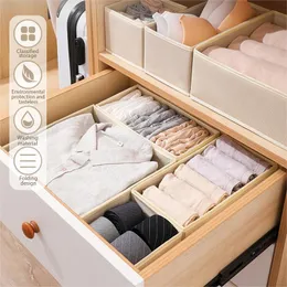 Storage Home Foldable Closet Organizer For Underwear Fabric Underwear Storage Box Socks Bra And Panties Drawer Organizer Drawers Bin