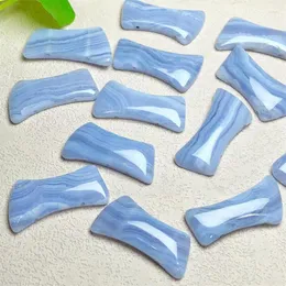Чары натуральные голубые кружевные агат -кость подвеска DIY DIY Партия праздник праздник Fengshui подарок для женщин заживление энергии драгоценное камень 38 мм