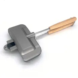 Pans Doppelseitige Sandpfanne Antihaft-Faltbare Grillbratpfanne für Brottoast-Frühstücksmaschine Pfannkuchenmacher 230503