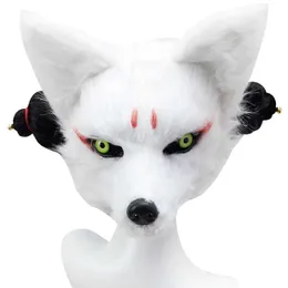 Cosplay Wigs Animal wig White Snake 2 Green Snake Fox wigs Cosplay Costume Halloween Carnival Suit fox Buddhist priest Props and accessories J230427