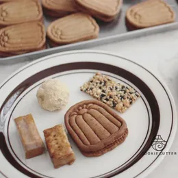 Stampi da forno Stampo per taglierini per biscotti a forma di conchiglia Madeleine Strumenti di decorazione per torta fondente per biscotti fai-da-te fatti a mano in plastica 3D