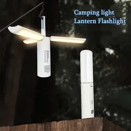 Multi-functional outdoor lighting folding camping lights magnetic work lights flashlight warning lights, 3500mAh, 3 free folding 90 degree lamp, emergency torch