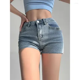 Women's Jeans WOMENGAGA High Waist Fur Edge Hip Wrap Tight Fit Denim Shorts Women's Summer Stretch Sexy Spicy Girls' Pants VIK8