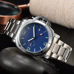 2023 Top Men's Watch, alta qualidade, alça de aço inoxidável, movimento de quartzo, relógio à prova d'água e luminoso, relógio AAA da moda e moderna