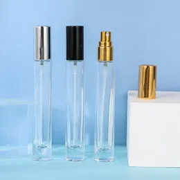 10ml Clear Glass Perfume Bottle Travel Portable Hydrating Delicate Spray Bottle with Lid Small Sample Cosmetics Empty Bottle