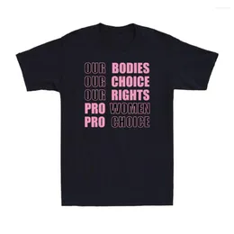 Men's T Shirts Our Bodies Choice Rights 1973 Roe Crewneck Cotton Shirt Men Casual Short Sleeve Tees Tops Drop