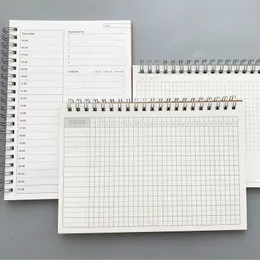 Anteckningar Creative Notebooks Agendas Diary Weekly Monthly Planner For Students Spiral Organizer Book Kraft Schema Papperskontor levererar 230503