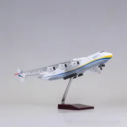 Aircraft Modle 1 200 Scale Ukraine An225 Transport Airplane Diecast Resin Model Airbus Decoration Aircraft Gift Collection Display Toys For Boy 230503