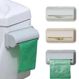 Bathroom Shelves Trash Bags Storage Box Garbage Dispenser for Kitchen Wall Mounted Grocery Holder Plastic Container 230503