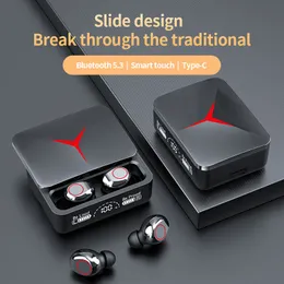 TWS M90PRO BLUETOOTH 5.3 EARPHONER Trådlösa hörlurar Touch Control Gaming Headset Hifi Stereo Sound Noise Reduction med MIC