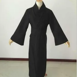 エスニック服日本語スタイルの男性クラシックブラックサムライの服ハロウィンコスプレコスチューム