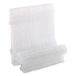 Hooks 12Pcs/Set Clear Plastic Easels Plate Holders Display Dish Rack Picture Frame Po Book Pedestal Holder Stand Stander