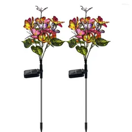 Butterflies Lawn Light IP65 Waterproof Solar Street Lamp Courtyard Butterfly Flower Outdoor Exquisite Decoration