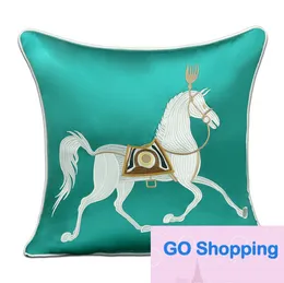 Top Artificial Silk Embroidery Pillow Cover Simple Style Embroidery Large Size 45*45 Pillow Cover