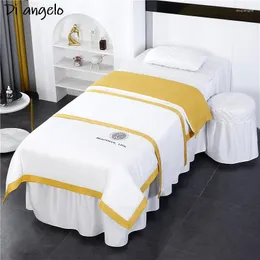 Set di biancheria da letto LOGO di dimensioni personalizzate 4-7 pezzi Salone di bellezza Tuina Massaggio Spa Copripiumino Federa Coprisgabello Copripiumino # s