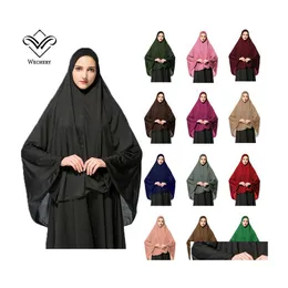 Этническая одежда Исламский хиджаб Короткие абайи для женщин Мусульманский турецкий с головным платком Women039S Свободный халат Высокое качество8774633 D Ot9Sj