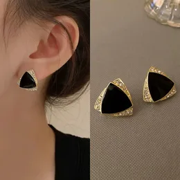 Triangle Glaze Stud Classic Style Elegant Diamond Earrings Beautiful Earrings Women's Wedding Jewelry High Quality Gift