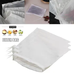 Asma sepetler 5pcs yeniden kullanılabilir ince örgü naylon somun sütü bez çantası soğuk demleme kahve filtresi mutfak dc156