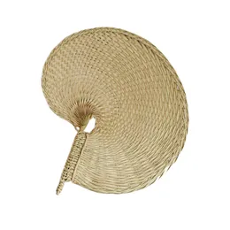 Party Favor Hand Fans Handgjorda fan Rattan Dekoration för bröllop Natural Palm Leaf Woven Fans Wall Art Decor for Farmhouse Ornament Q26