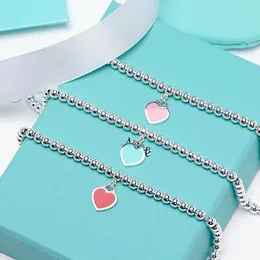 Tiffan End High Designer Womens Netclace Bracelet Deluxe Heart Set 18K Gold Girl Girl Christmas Love Gail