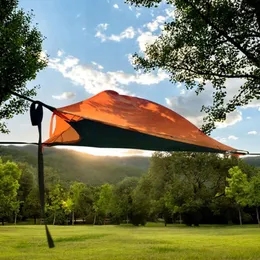 Lägermöbler fyrkantig hängande hängmattor med myggnät utomhus camping svängande vattentätt upphängt tält bärbar resor