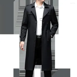 Men's Trench Coats 2023 Arrival Men's Coat Fashion Long Lapel Windbreakers Brand Clothing