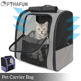 Katzenkisten Häuser Pet Bag Pet Rucksack Outgoing Carry s Double Shoulder Travel Breathable Puppy s Supplies 230503