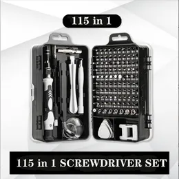 Schroevendraaier 115 in 1 tornavida set vidalı biti bit seti altıgen manyetik tornavida bitleri kiti elektroniği pc onarım el aleti