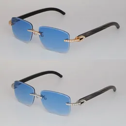 Handmade Luxury Moissanite Diamond Rim Rimless Sunglasses