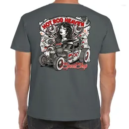 Magliette da uomo Mens Rod 58 Shirt American Custom Vintage Classic V8 Rat Car 66