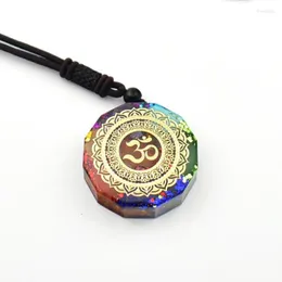 Colares pendentes om símbolo símbolo natural chakra orgonite Energy Energizing colar