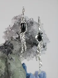 Orecchini a bottone Mineral Fold Series Waterfall Fashion Irregular Broken Lava Texture Gioielli da donna RegaliStudStud