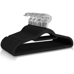 Organisation 20/10pack White Standard Velvet Hangers Drabla Tubular Shirt Hanger Perfekt för tvättslim Space Spara för rockbyxor klänning