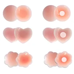Women Reusable Invisible Self Adhesive Silicone Breast Chest Nipple Cover Bra Pasties Pad Petal Mat Stickers Accessories 2 pcs=1pair