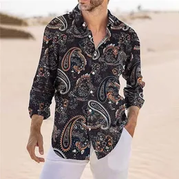 Men's Casual Shirts Spring Luxury Men's Shirts Street Oversized Shirt Printed Designer Long Sleeve Tops Men's Clothes Club High Quality Cardigan AA230503