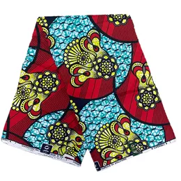 Tessuto 6 Metri 2020 Tessuto Cera Ankara Stampa Africana per Cucire Super Vera Cera Pagne Africain 100% Cotone Perizoma per il Vestito 40x40