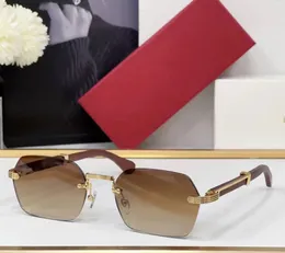 Square Rimless Sunglasses luksusowe logo marki mężczyzn i designerka CT0362S luksusowe okulary przeciwsłoneczne na świąteczne imprezę na plażę rozmiar 54-21-145