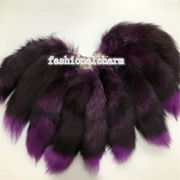 Fiolet-10pcs/działka 40 cm/16 "prawdziwy oryginalny lis fur