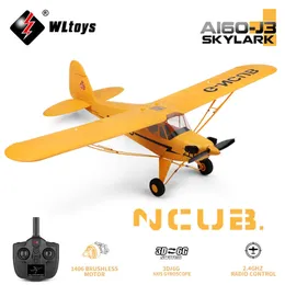 طائرة Modle Wltoys XK A160 2.4G RC Plane 650mm Wingspan بدون فرشاة التحكم عن بُعد Airplane 3D6G System EPP Foam Toys للأطفال هدية 230504