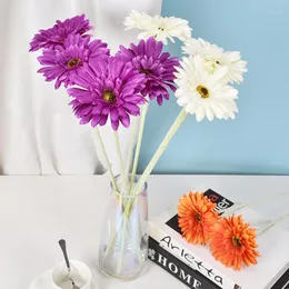 Flores decorativas de 53 cm de comprimento de seda gerbera scrapbooking wedding home decoration acessórios de natal de Natal artificial artificial