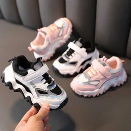 Athletic Outdoor Breathable Mesh Baby Boy Shoes Black Pink Kids Trainers Toddler Girl Sneaker 2023 Spring Summer Antiskid Children D12043 G230311