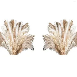 Decorative Flowers 200PCS Bouquet Natural Dried Pampas Grass Flower Boho Home Decor For Wedding Floral