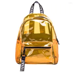 Zaino Moda PVC trasparente Donna Tendenza Borsa da viaggio trasparente per scuola per ragazze Bambino Mochila