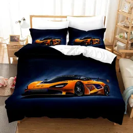 Bedding Sets Cool Racing Car Set Sports Duvet Capa King Twin Tamanho completo Moda de moda infantil adolescentes de cama de cama de cama de cama