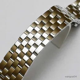 Watch Bands Stainless Steel band Metal Band Premium Solid Polished Bracelet Straps Curved End 24mm 22mm 21mm 20mm 19mm 18mm