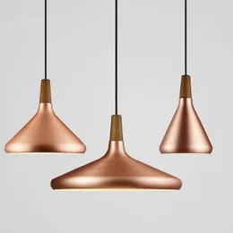 Ljuskronor Modern LED Copper Aluminium Pendant Lights Nordic Art Creative Restaurant Bar Hanging Lamps Living Room Kitchen Retro Lamp