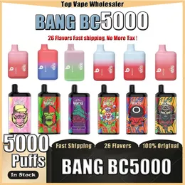 Bang BC 5000 7000 Puffs E-Zigaretten Mesh Coil Einweg-Vape-Stift Wiederaufladbare Batterie Pro gefüllter Pod Big Puffs Vapes VS XXL 2000 6000 King