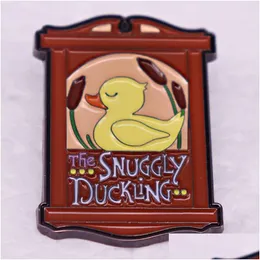 Pins Brooches The Snly Ducking Brooch Cartoon Fairy Tale World Duckling Bar Signboard Badge Gift Pin Drop Delivery Jewelry Dhzfl