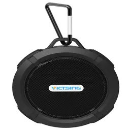 IPX7 Mikrofonlu su geçirmez Bluetooth hoparlör, yüksek stereo ses 6H Playtime Taşınabilir Bluetooth duş hoparlör vantuz kancası,