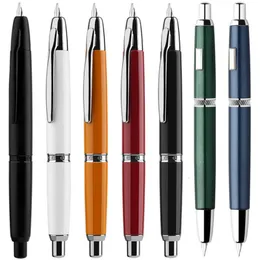 Fountain Pens Majohn A1 Press Metal Fountain Pen -Sconeble Fine Nib 0,4 mm z Clipno Clip Ink Pen Pen Office School Pisanie Pen 230503
